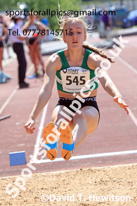 Womens Under-17s Long Jump, 2024 North Eastern Track and Field Champs., Middlesbrough.  Photo: David T. Hewitson/Sports for All Pics